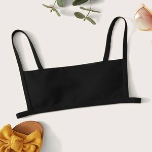 Black ribbed SHEIN bikini top